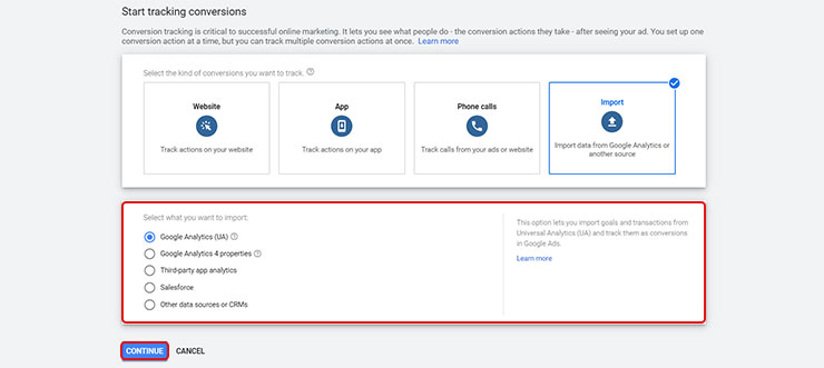 import goals of analytics