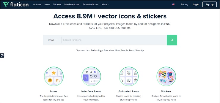 Flaticon ابزار تولید محتوا تصویری