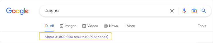 تعداد نتایج سئو چیست در گوگل