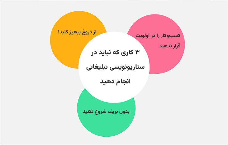 ۳ کار که در زمان نوشتن سناریو نباید انجام دهید